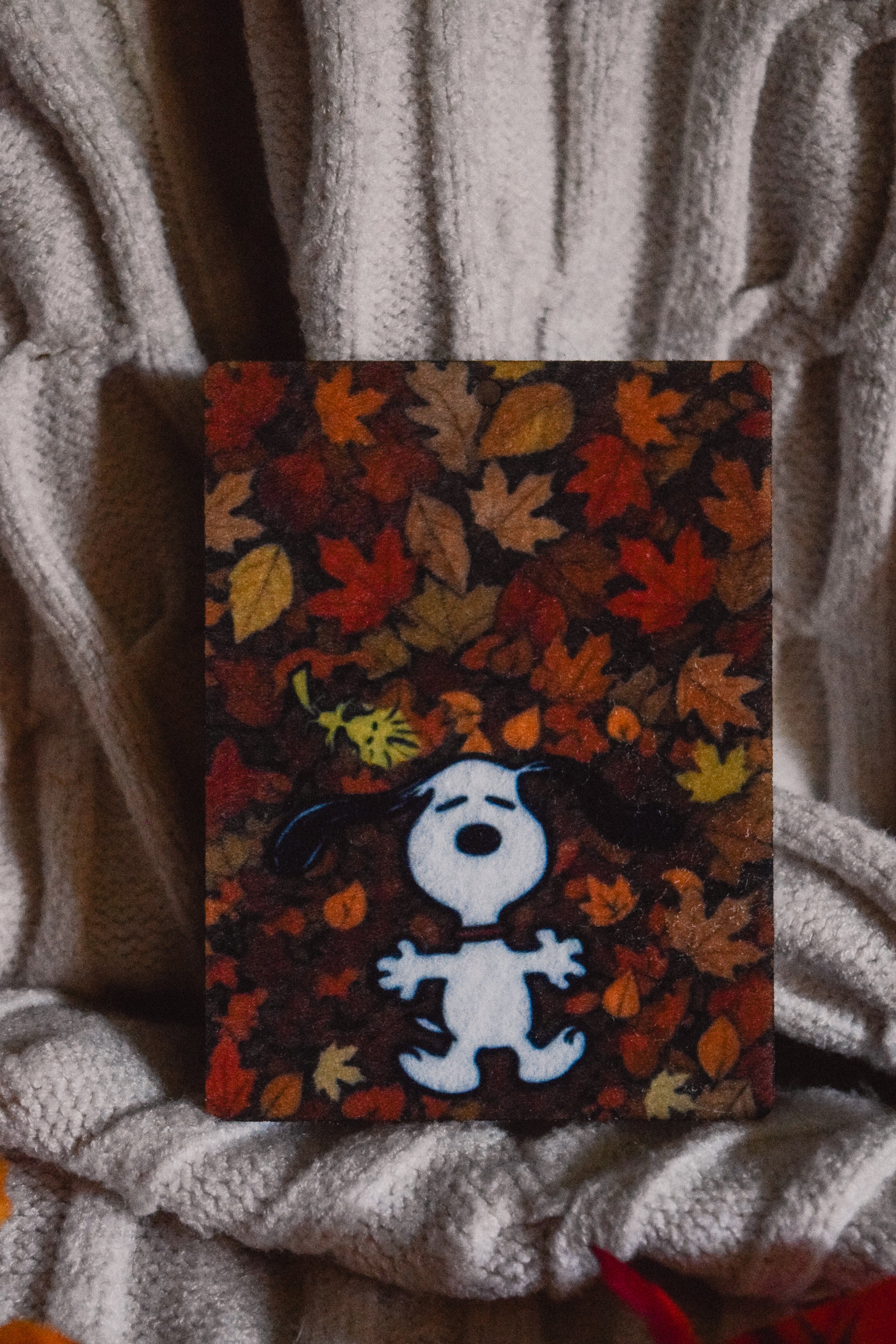 Dog in Leaves Car Freshener
