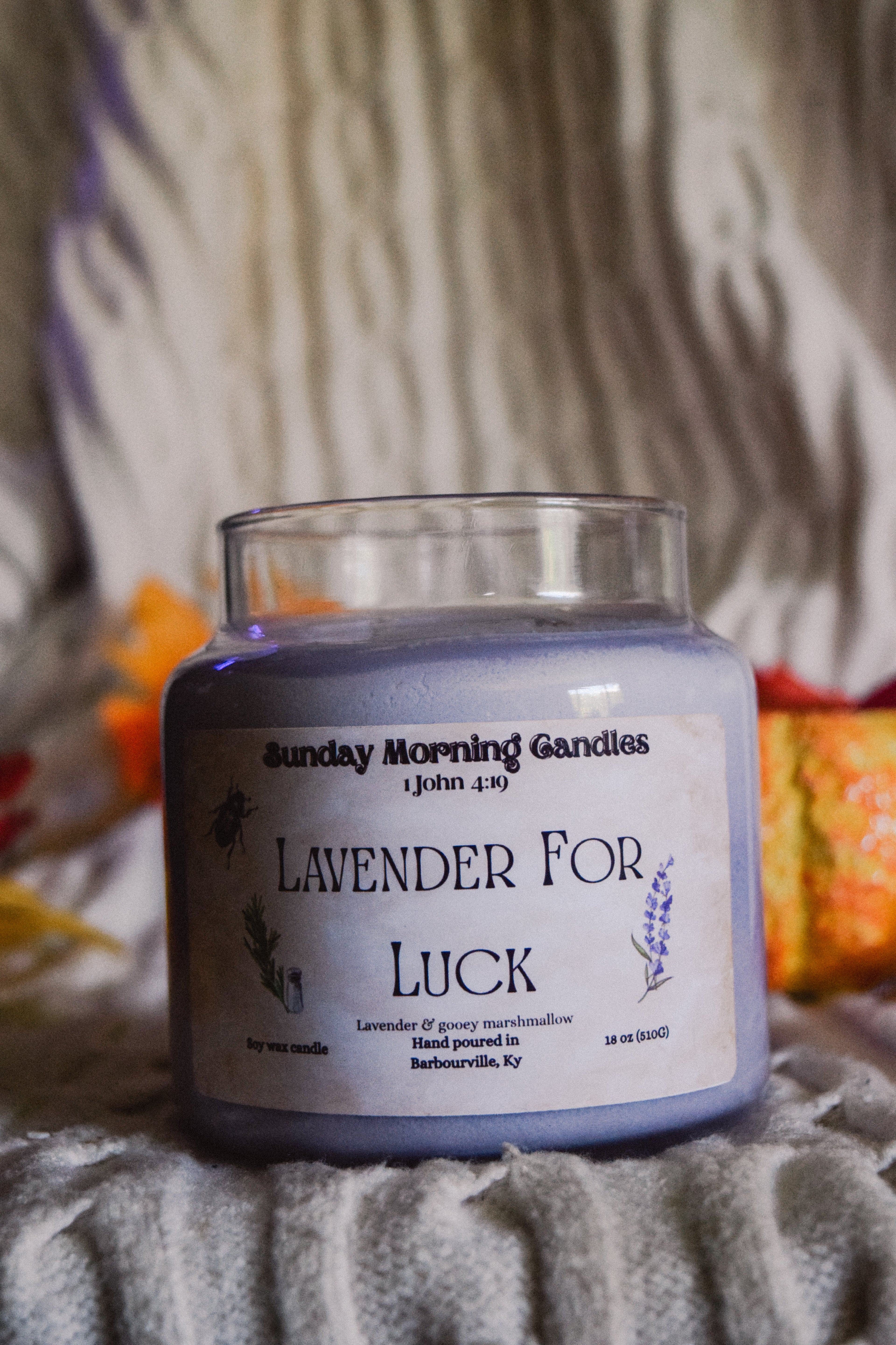 18 Ounce Lavender for Luck Candle