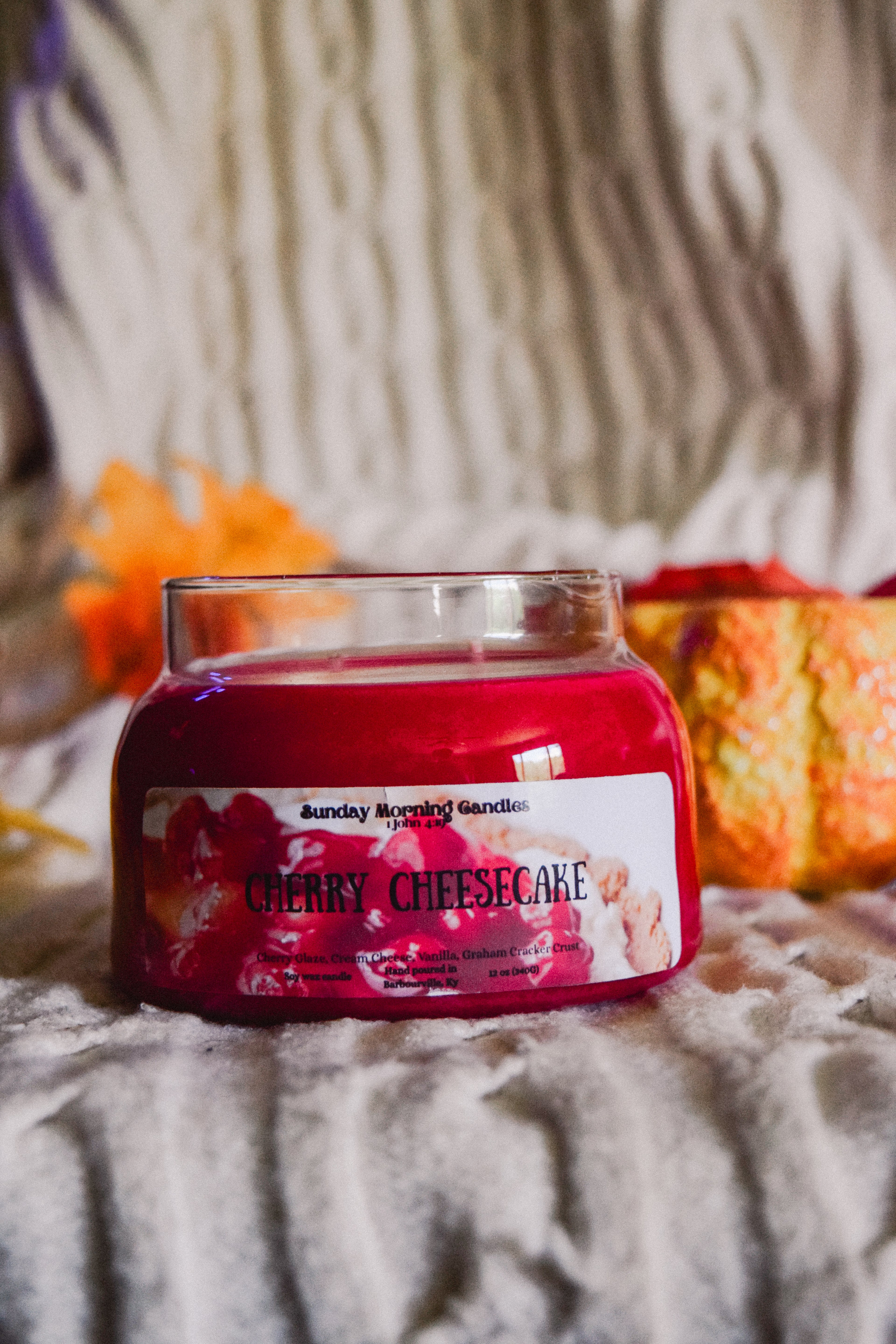 12 Ounce Cherry Cheesecake Candle