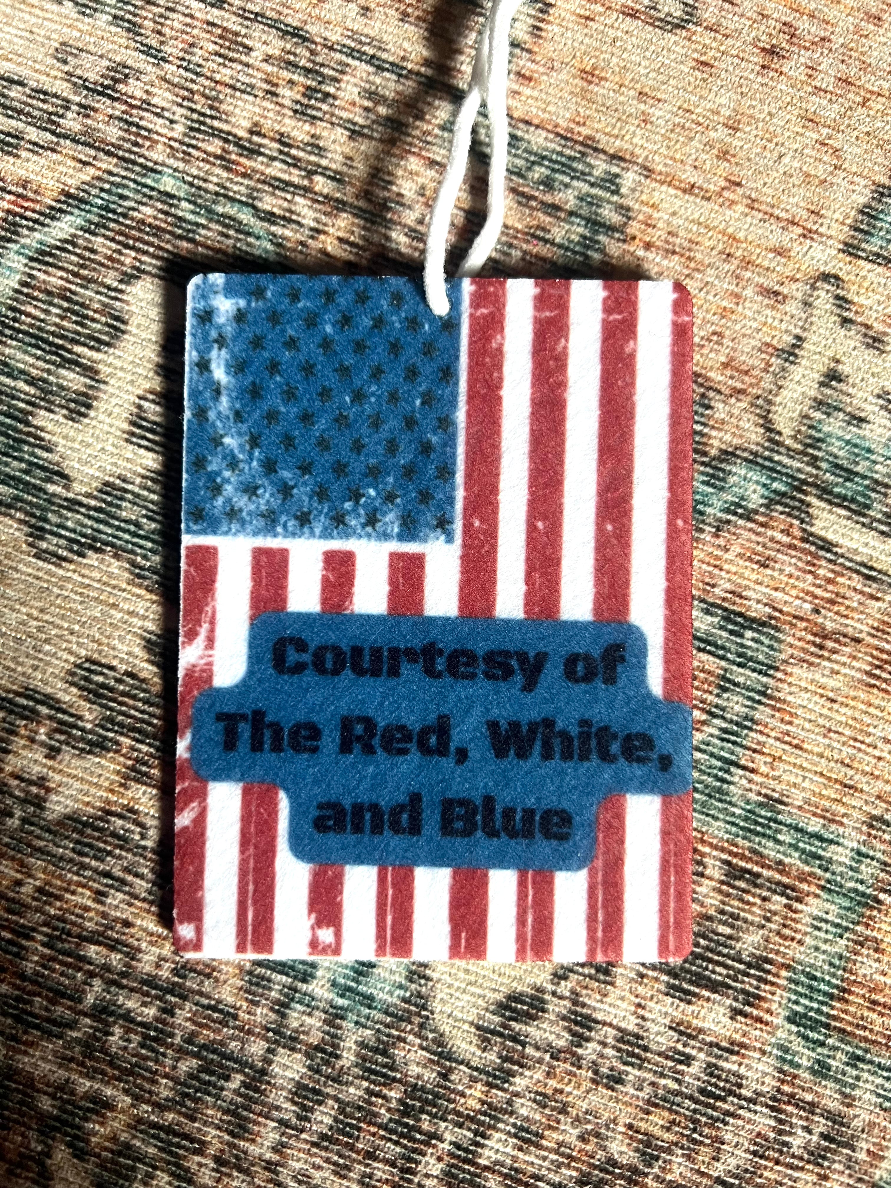 Red, White, and Blue Car Freshener